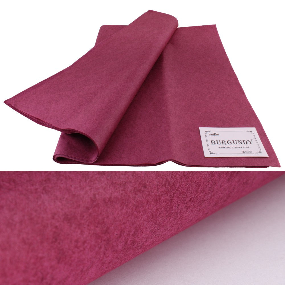 PMLAND Premium Quality Gift Tissue Wrapping Paper - Burgundy - 15 Inch